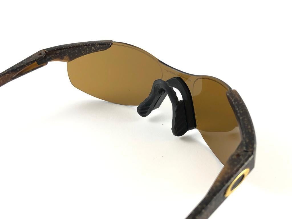 Neu New Vintage Sports Oakley Gold Iridium-Lenses 1999 Sonnenbrille  im Angebot 5