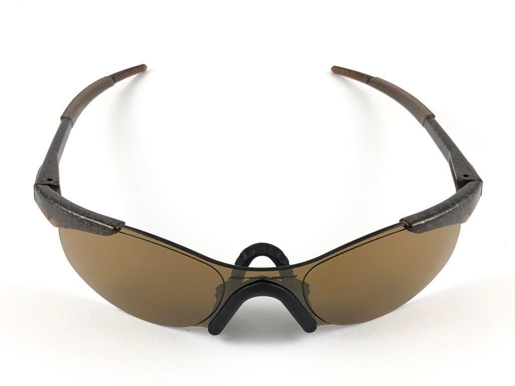 Neu New Vintage Sports Oakley Gold Iridium-Lenses 1999 Sonnenbrille  im Angebot 7