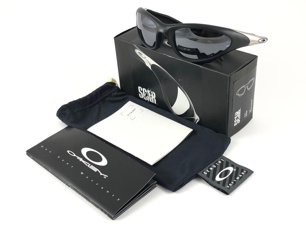 New Vintage Sports Oakley Scar Black Iridium Lenses 1999 Sunglasses  6