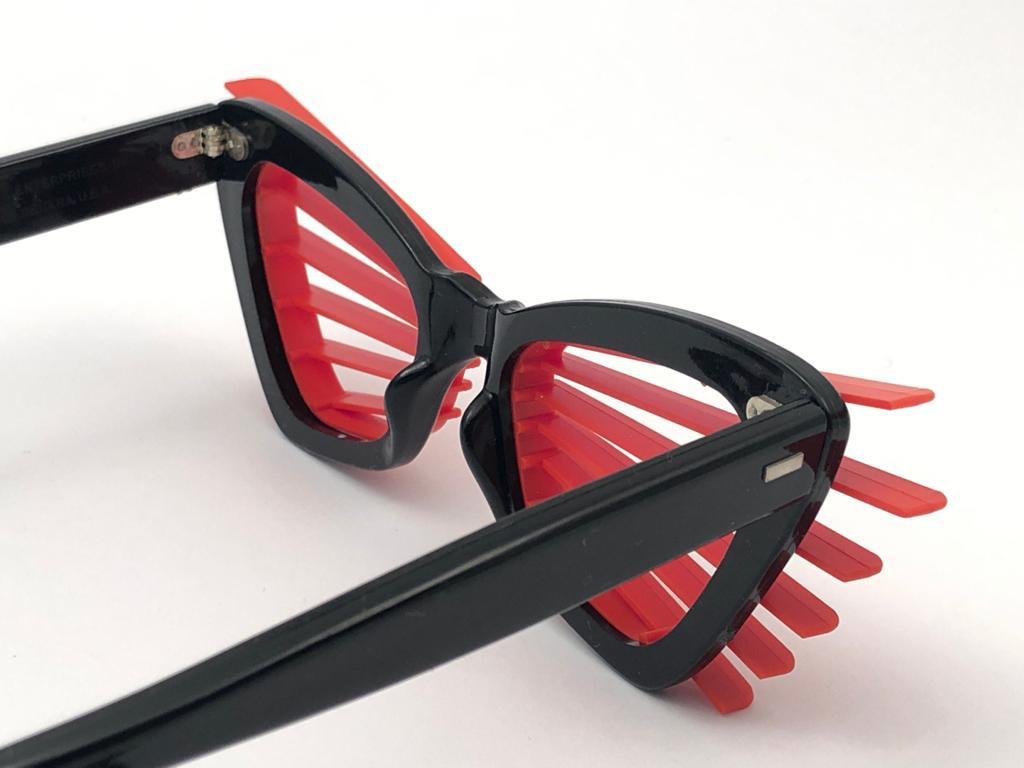 Women's or Men's New Vintage Sun Slatz Shutter Shades Sunglasses 1950's Made in France For Sale