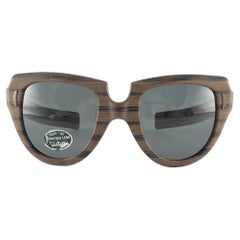 Nuevo Vintage Suntimer Victory S607 Negro Rayas Gafas de sol años 60 Made in France