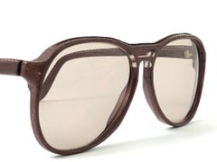 New Vintage Tannereye Canada Real Leather Oversized 1980's Sunglasses