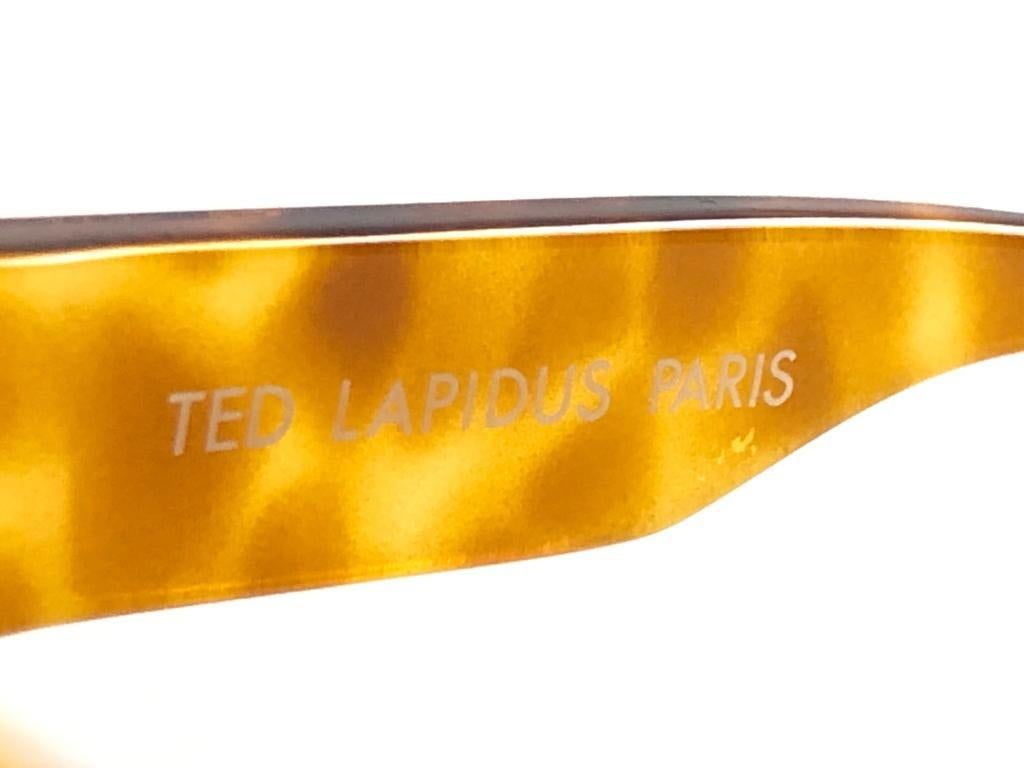 New Vintage Ted Lapidus Paris TL 19 Gold & Tortoise 1970 Sunglasses For Sale 3