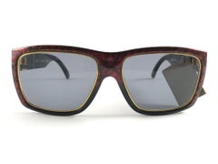 New Vintage Ted Lapidus Paris TL 19 Metallic Red & Gold 1970 Sunglasses
