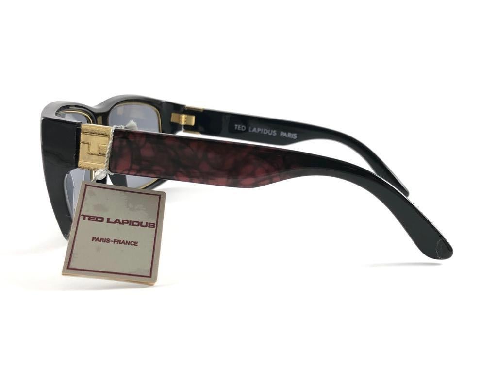 New Vintage Ted Lapidus Paris TL 19 Metallic Red & Gold 1970 Sunglasses For Sale 2