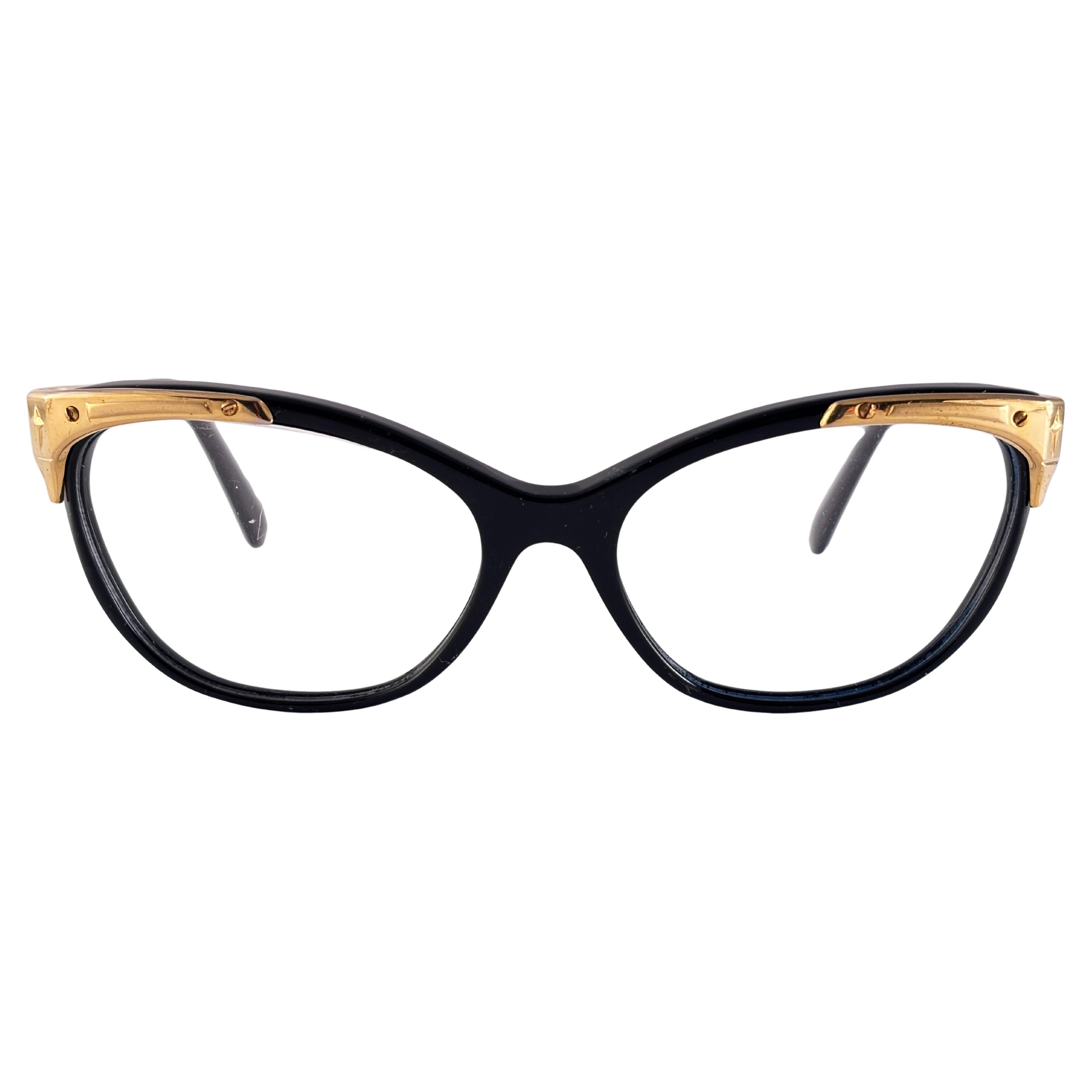 Nero New Vintage Thierry Mugler Cat Eye 25723  1980's  Occhiali da sole in vendita