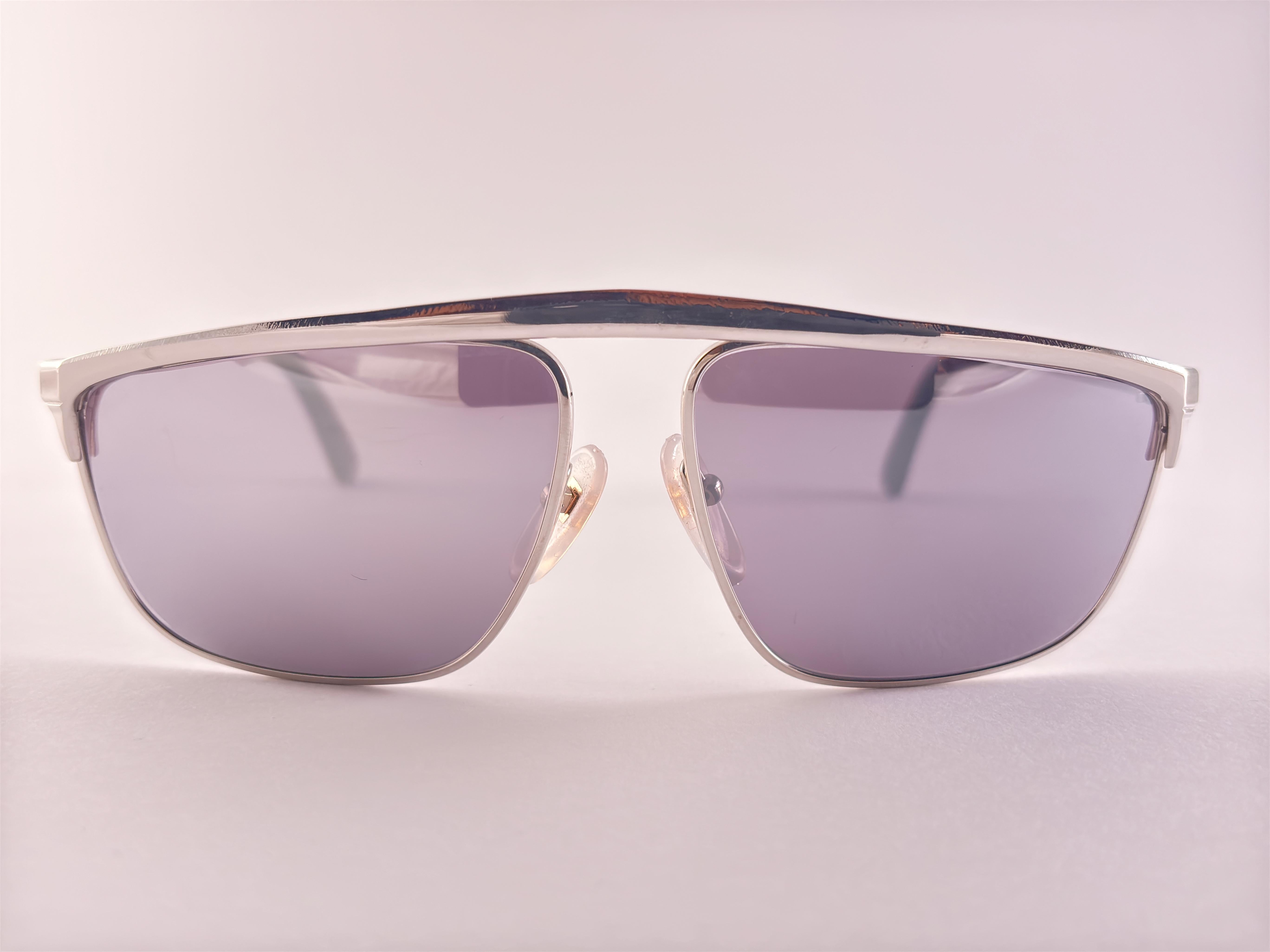 Neu Vintage Thierry Mugler Cindy Crawford MTV Silver Spiegel  1980's  Sonnenbrille im Angebot 5