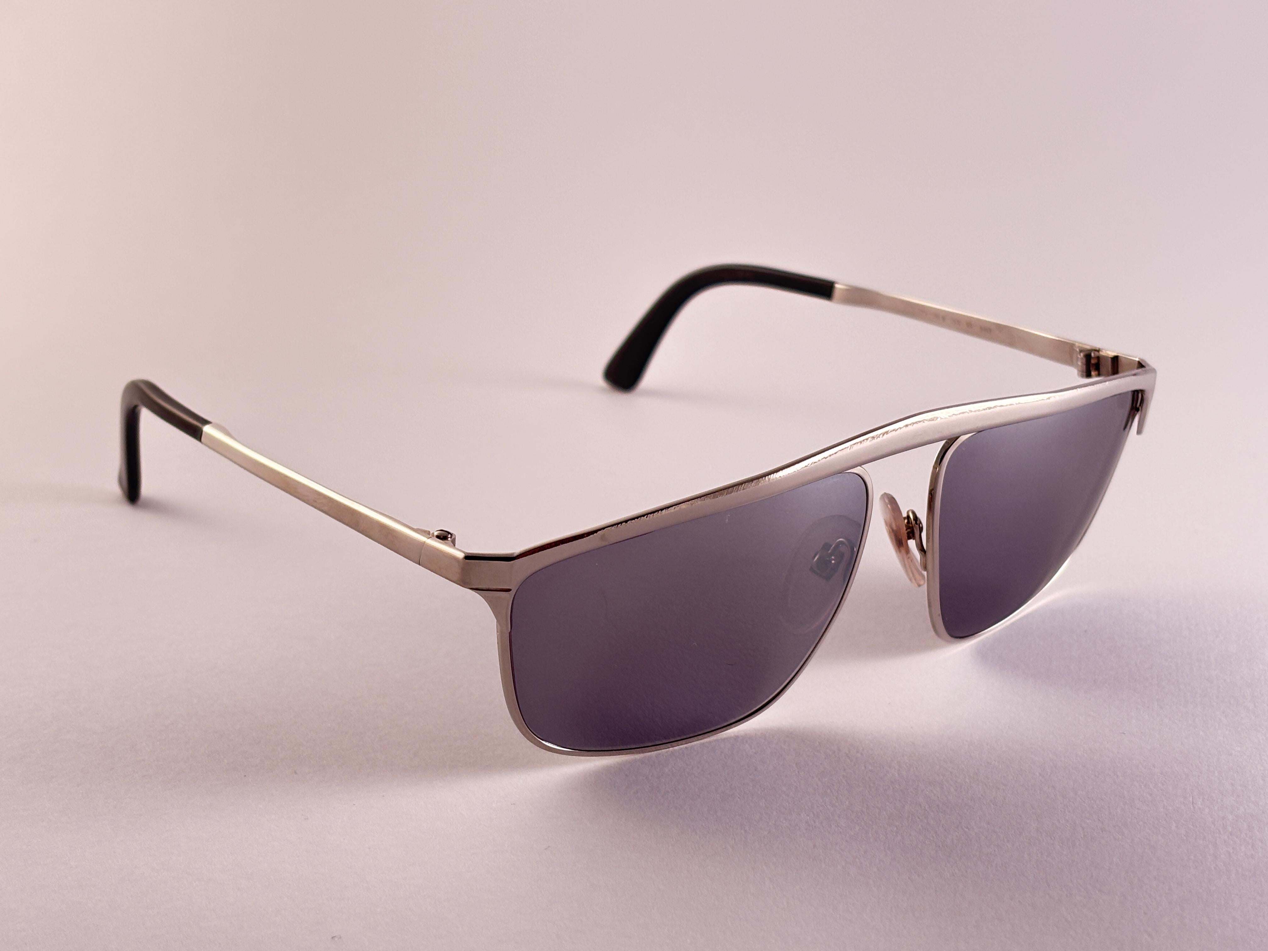 Neu Vintage Thierry Mugler Cindy Crawford MTV Silver Spiegel  1980's  Sonnenbrille im Zustand „Hervorragend“ im Angebot in Baleares, Baleares