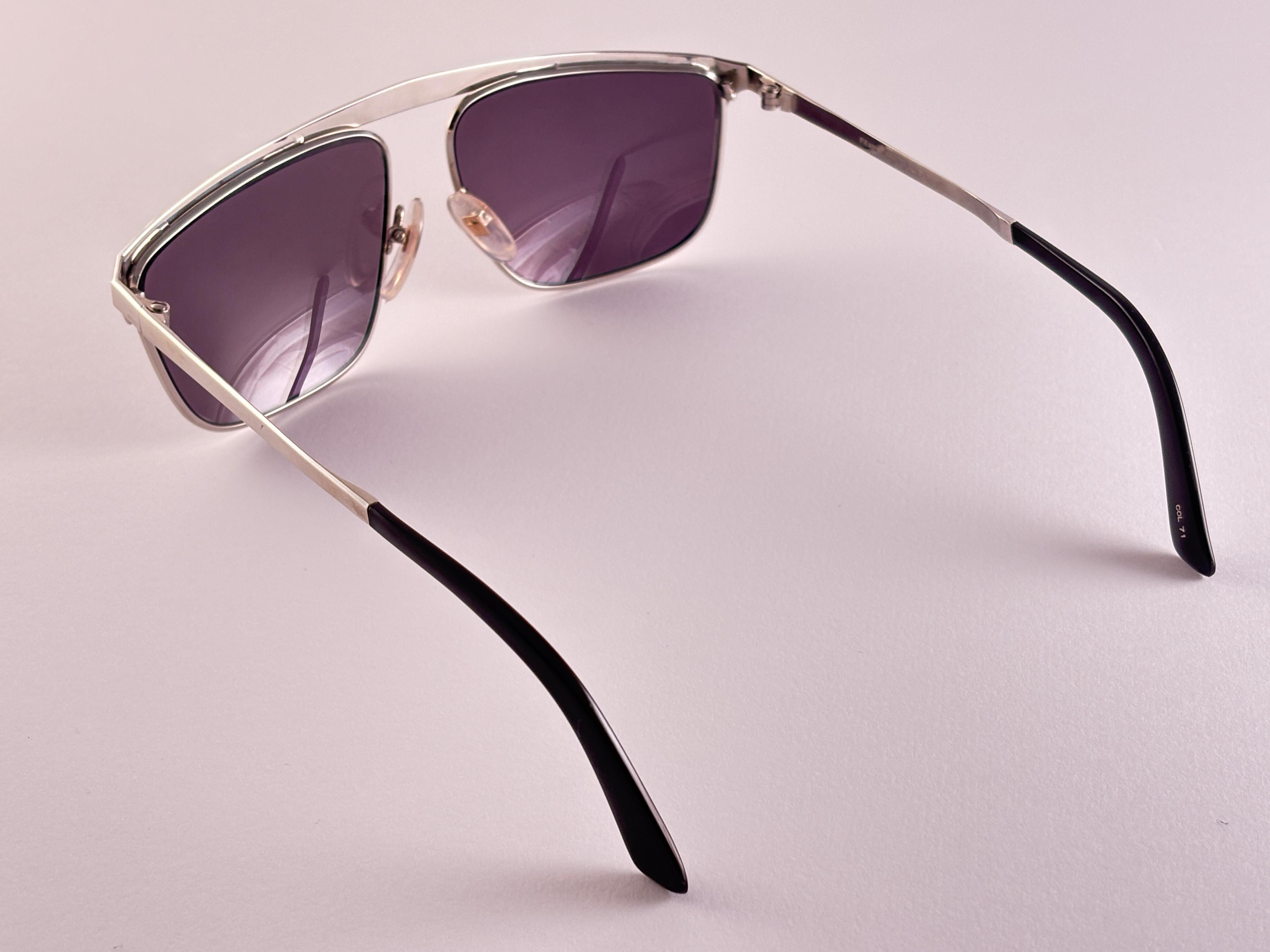 Neu Vintage Thierry Mugler Cindy Crawford MTV Silver Spiegel  1980's  Sonnenbrille im Angebot 2