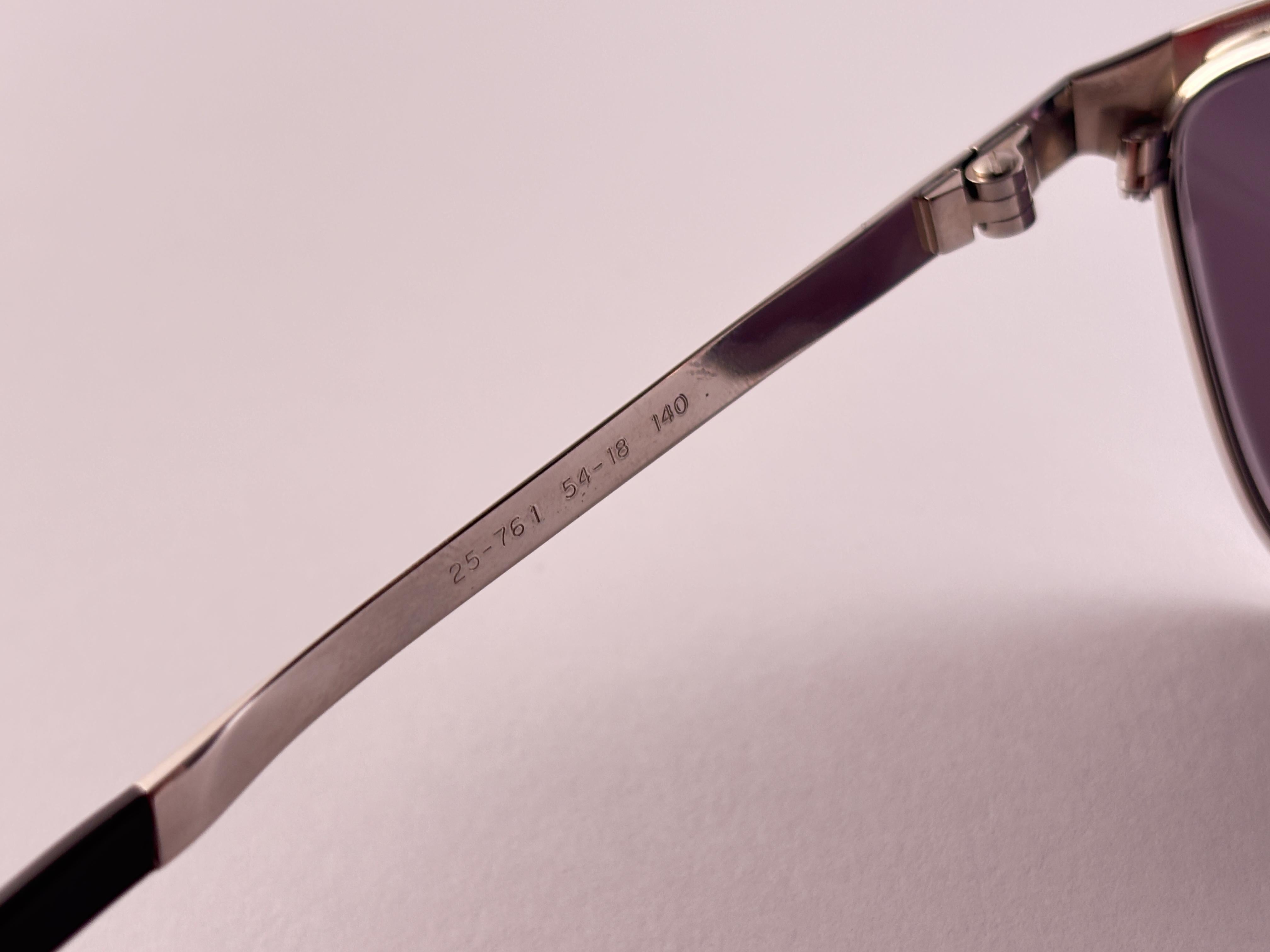 Neu Vintage Thierry Mugler Cindy Crawford MTV Silver Spiegel  1980's  Sonnenbrille im Angebot 3