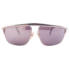 New Vintage Thierry Mugler Cindy Crawford MTV Silver Mirror  1980's  Sunglasses