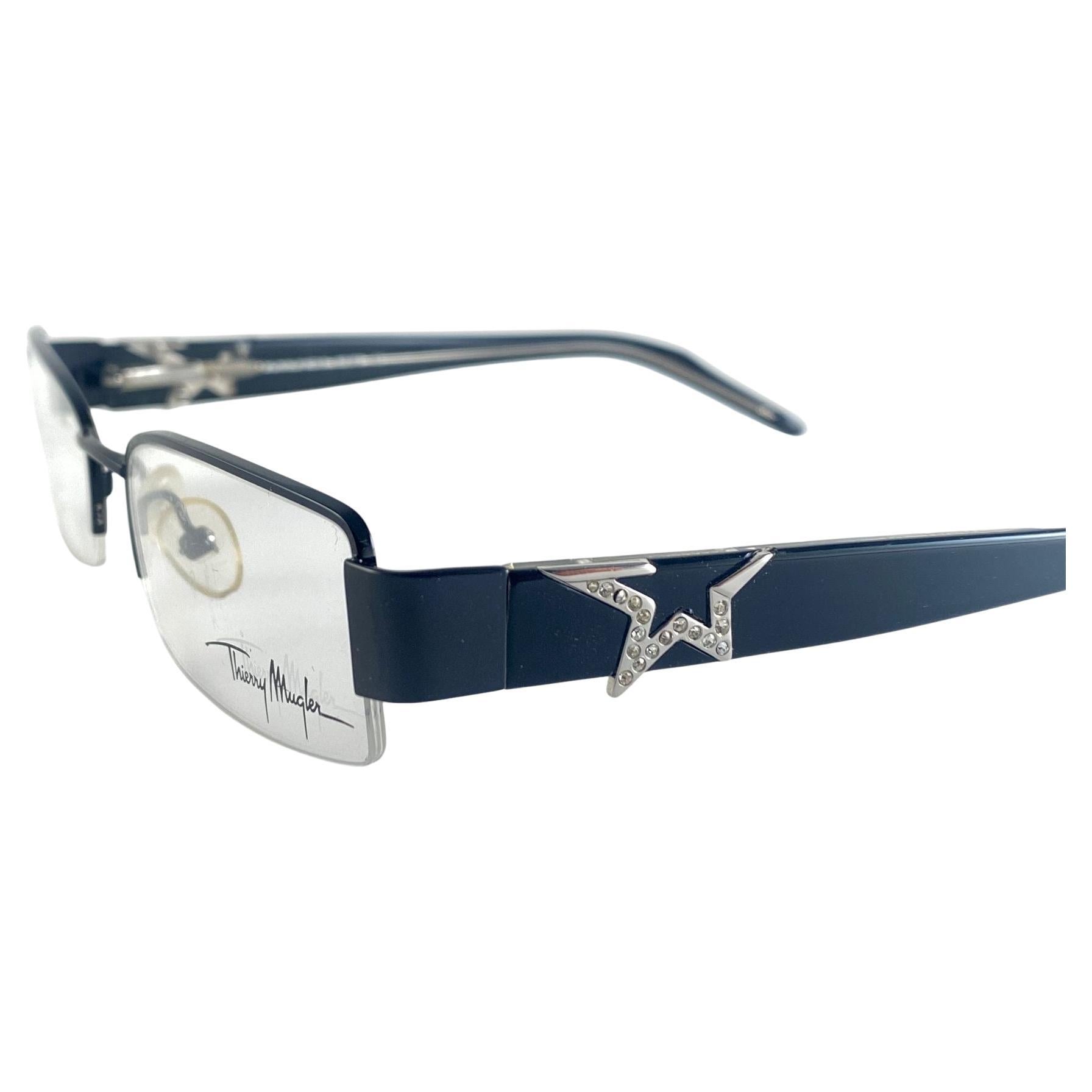 New Vintage Thierry Mugler Occhiali da vista con mezza montatura RX anni '90 in vendita
