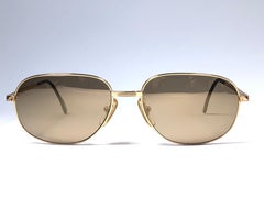 New Vintage Tiffany T371  Gold  Mirror Plated Gold 1990 Sunglasses France