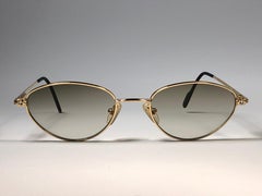 New Vintage Tiffany T619 Cat Eye Oval Rose Plated Gold 1990 Sunglasses France