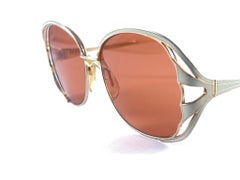 New Vintage Tura Mod 825 Overzised Gold Frame 1970'S Japan Sunglasses