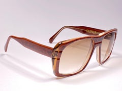 New Vintage Ultra " GOLIATH III " Tortoise British Hand Made 1980's Sunglasses