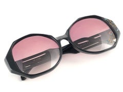 Neu Vintage Ultra Tahiti Sonnenbrille in Übergröße mit schwarzen Strasssteinen, 1960er Jahre