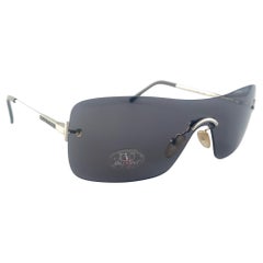 New Vintage Valentino 1090 Rimless Mask Sunglasses 2000's Y2K Made in Italy
