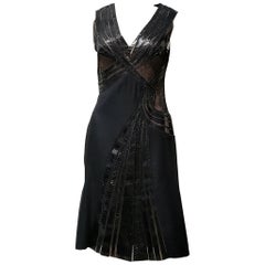 Rare VINTAGE VERSACE BLACK DRESS 42 - 8