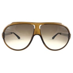 New Vintage Viennaline 1120 Translucent Honey Oversized Sunglasses 1980s Austria