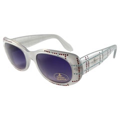 New Vintage Vivienne Westwood Space Grey & Rhinestones Sunglasses