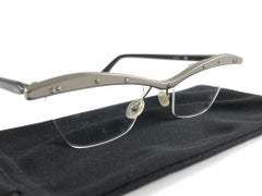 Wolfang Proksch - Lunettes de soleil vintage à monture argentée, Allemagne, années 1990, état neuf