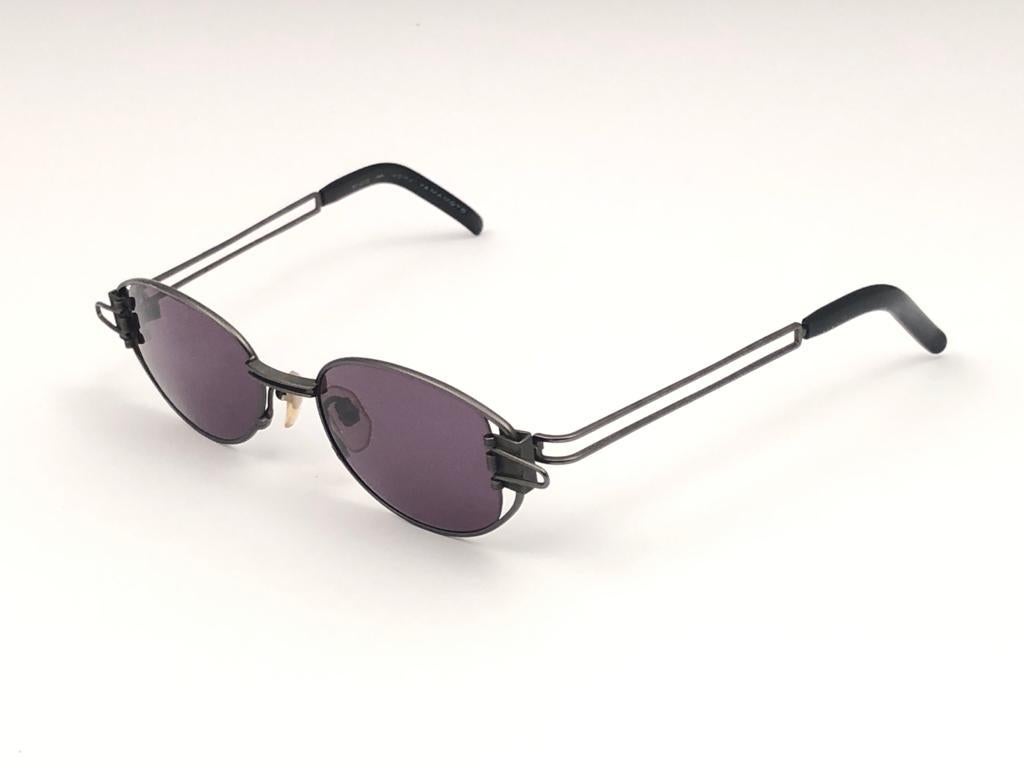 Yohji Yamamoto, 52 4103, Dunkelsilber, Vintage  1990er Jahre Hergestellt in Japan Sonnenbrille (Silber) im Angebot