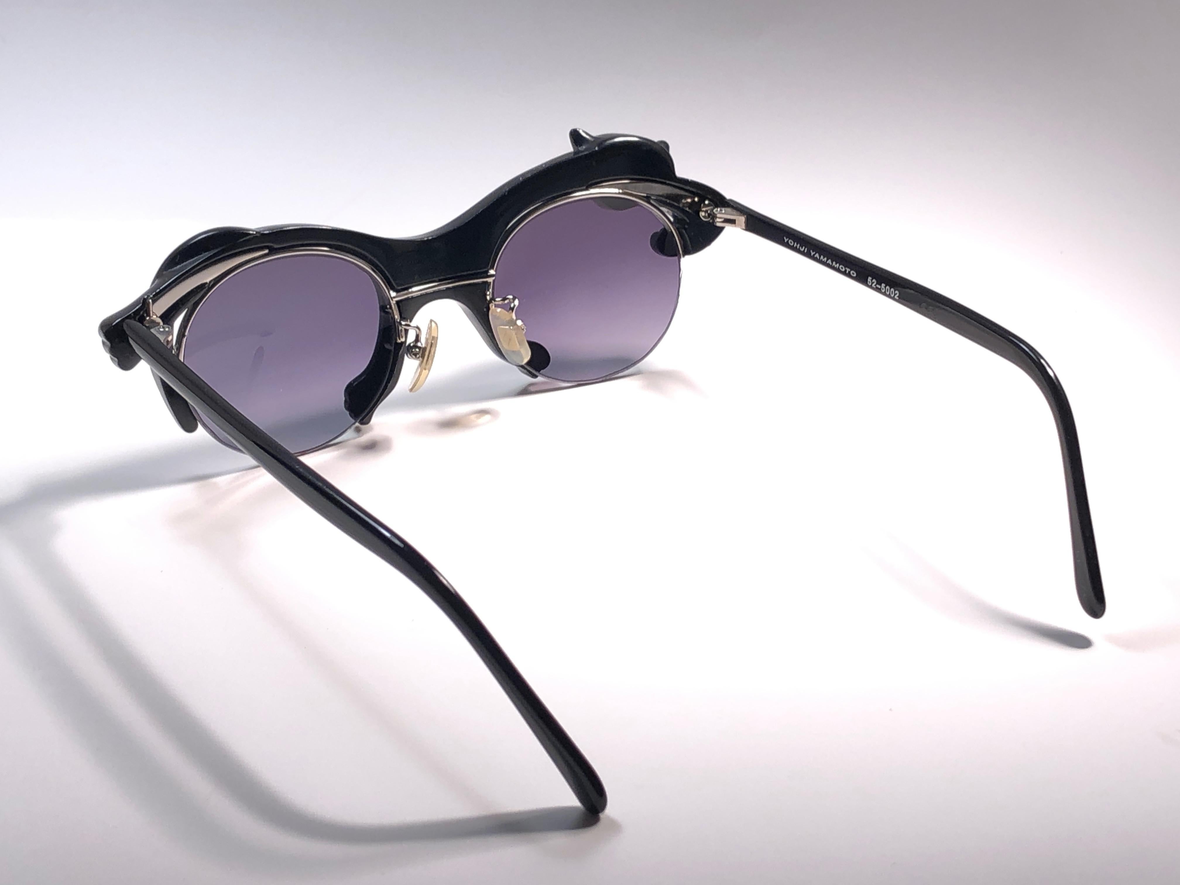 Neu New Vintage Yohji Yamamoto 52 5002 Panther 1990er Jahre Made in Japan Sonnenbrille 2