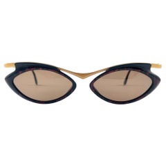 New Vintage Yves Saint Laurent Cat Eye 6571 YSL  1980 France Sunglasses