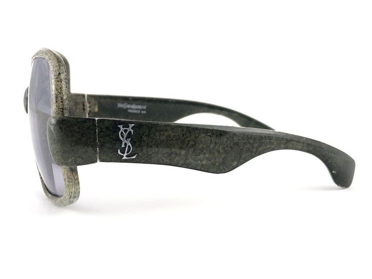 New Vintage Yves Saint Laurent YSL 545 Jaspe Marble 1970 France Sunglasses