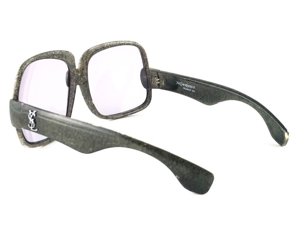Nuevo Vintage Yves Saint Laurent YSL 545 Jaspe Mármol 1970 Francia Gafas de sol en venta 1