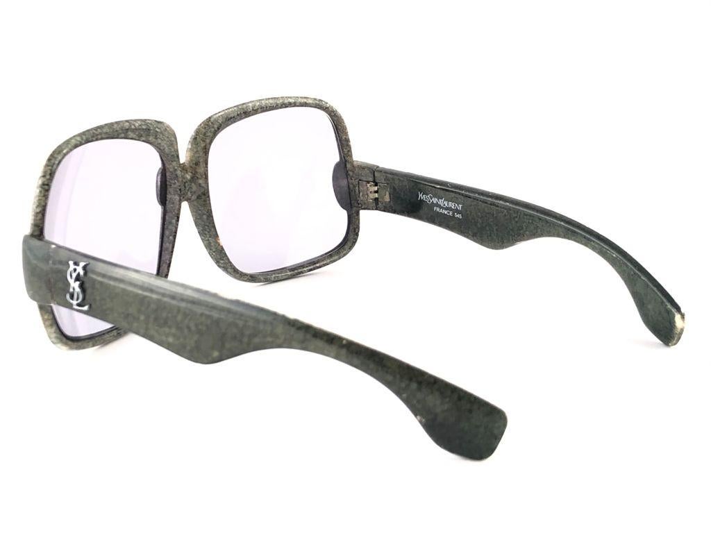 New Vintage Yves Saint Laurent YSL 545 Jaspe Marble 1970 France Lunettes de soleil  en vente 1