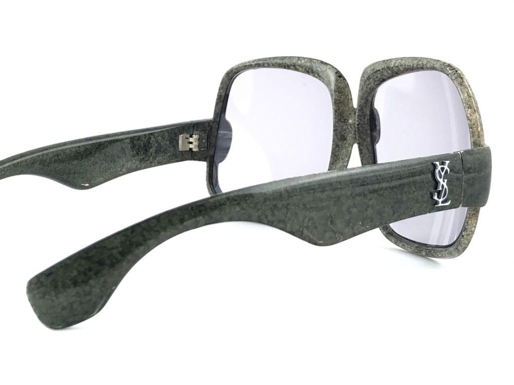 Nuevo Vintage Yves Saint Laurent YSL 545 Jaspe Mármol 1970 Francia Gafas de sol en venta 2