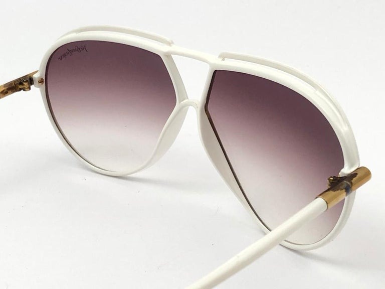 Yves Saint Laurent Vintage Women’s Sunglasses circa 1980’s Made in Paris, France Vintage Yves Saint Laurent 7759 YSL Oversized 1980 France  main image 3