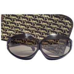New Vintage Yves Saint Laurent YSL Oversized Bug Eye 1970 France Sunglasses