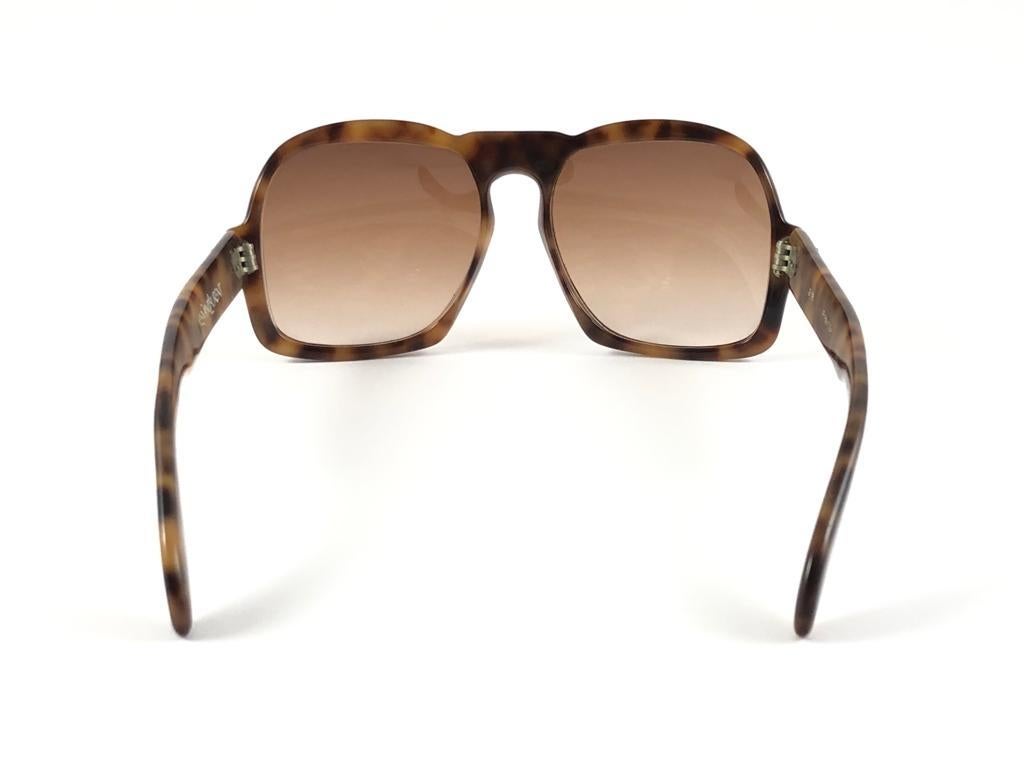 New Vintage Yves Saint Laurent YSL Oversized Tortoise 1980'S France Sunglasses For Sale 9