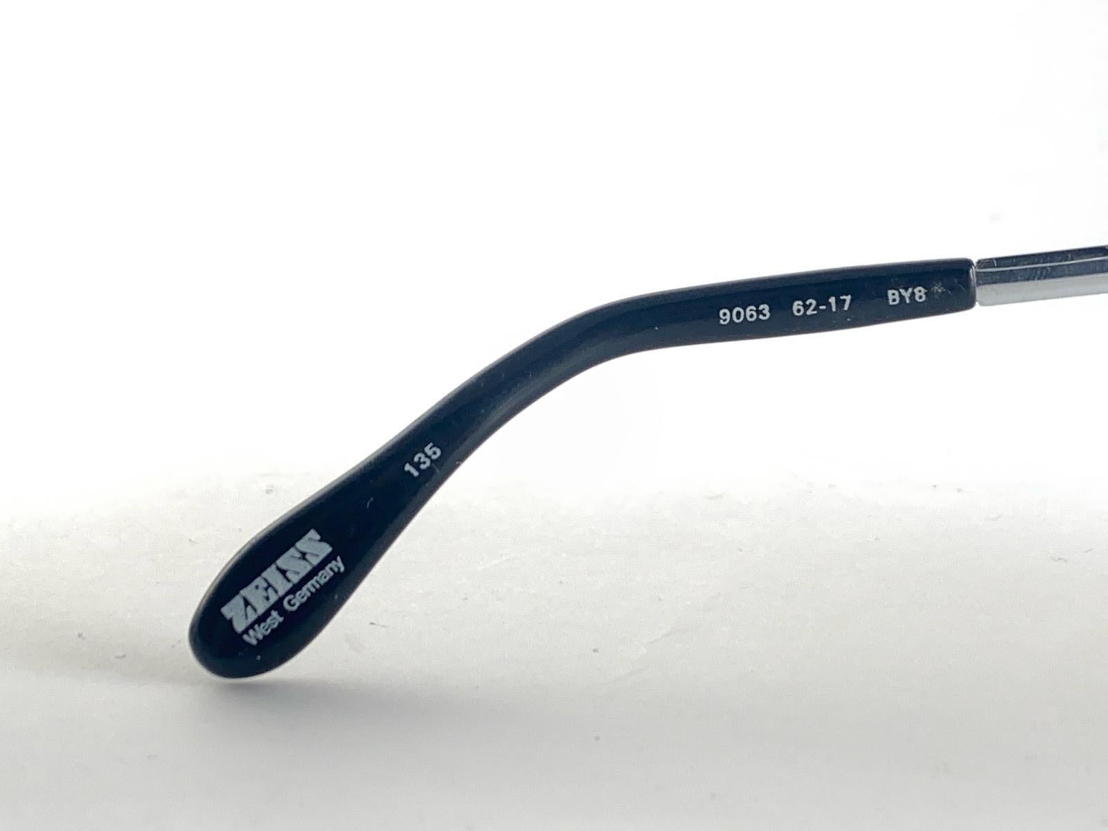 Neu Vintage Zeiss 6093 Silber-Sonnenbrille in Übergröße, hergestellt in Westdeutschland, Vintage (Beige) im Angebot