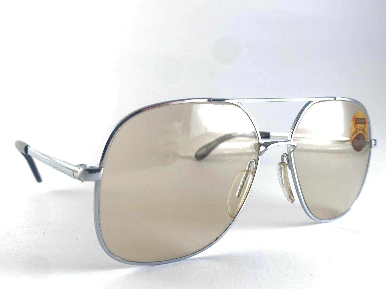 Neu Vintage Zeiss 6093 Silber-Sonnenbrille in Übergröße, hergestellt in Westdeutschland, Vintage für Damen oder Herren im Angebot