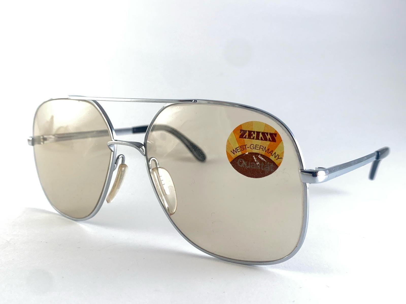 Neu Vintage Zeiss 6093 Silber-Sonnenbrille in Übergröße, hergestellt in Westdeutschland, Vintage im Angebot 1