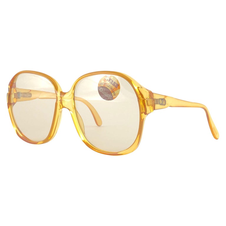 New Vintage Zeiss 8068 Translucent Amber Made W. Germany 1970 Sunglasses  For Sale at 1stDibs
