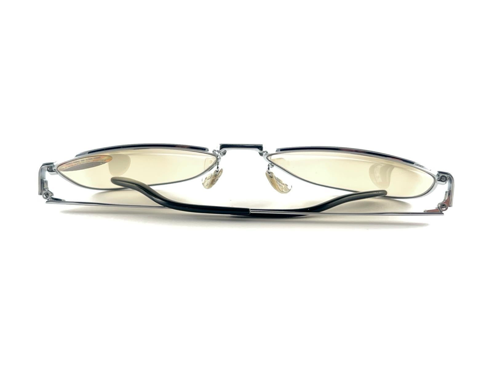New Vintage Zeiss 9047 Silver Oversized Sunglasses Made in West Germany en vente 4