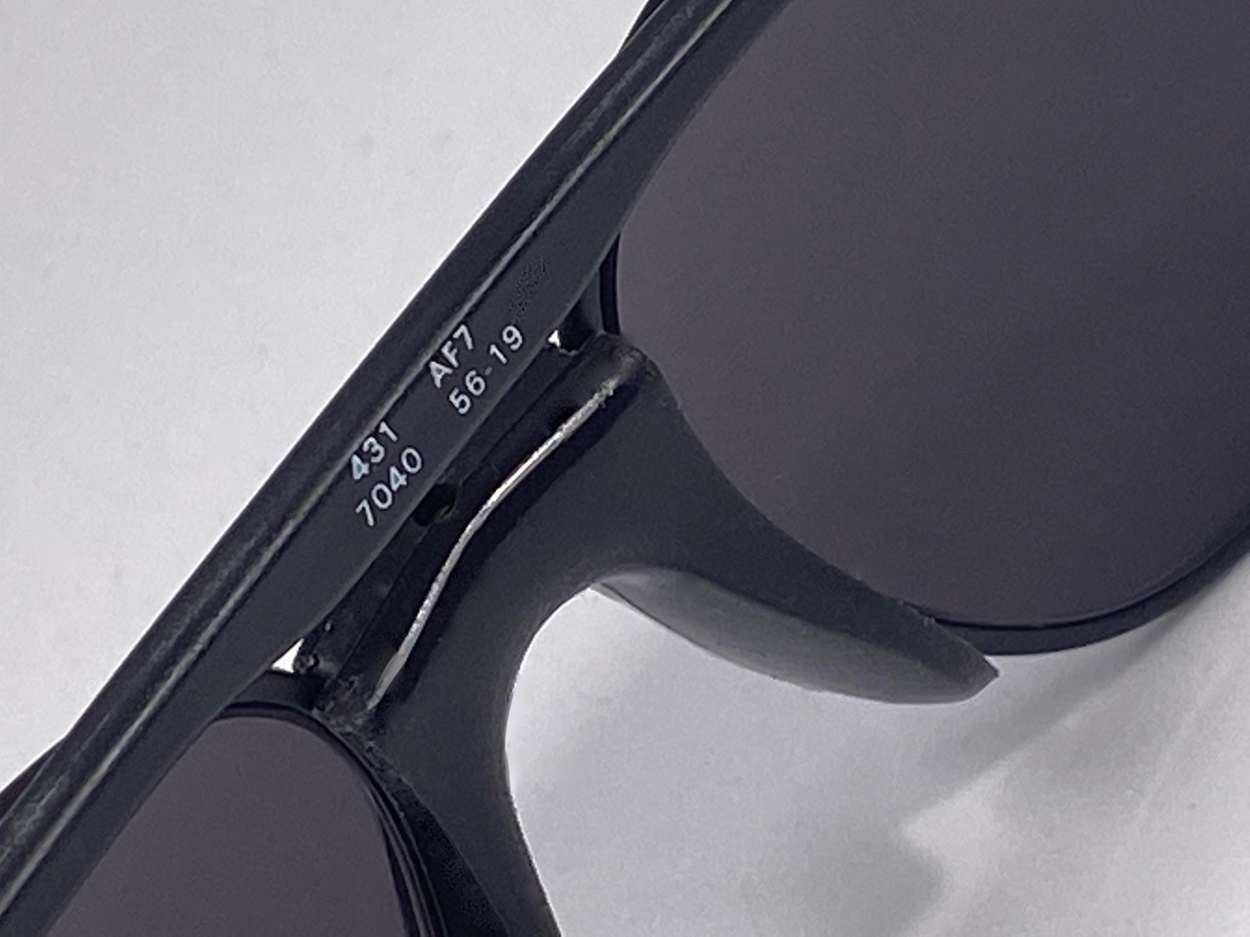 Noir New Vintage Zeiss Black Matte Frame Mirror Lenses West Germany 1970 Sunglasses en vente