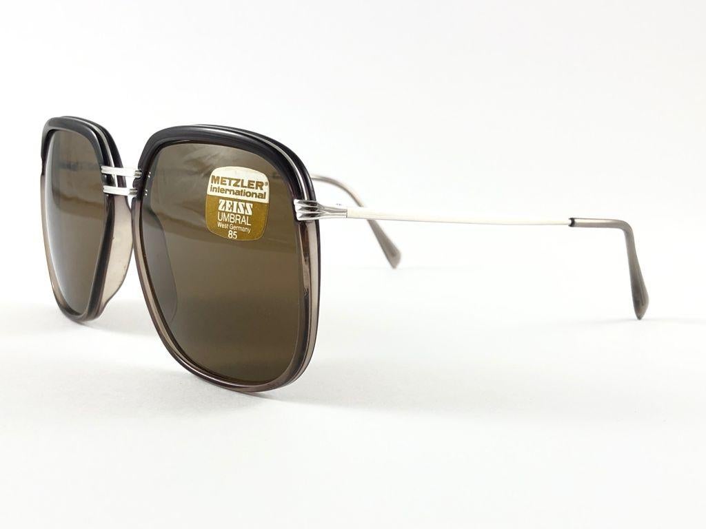 New Vintage Metzler Umbral Silver Sunglasses Made in Germany 1980's For Sale 1