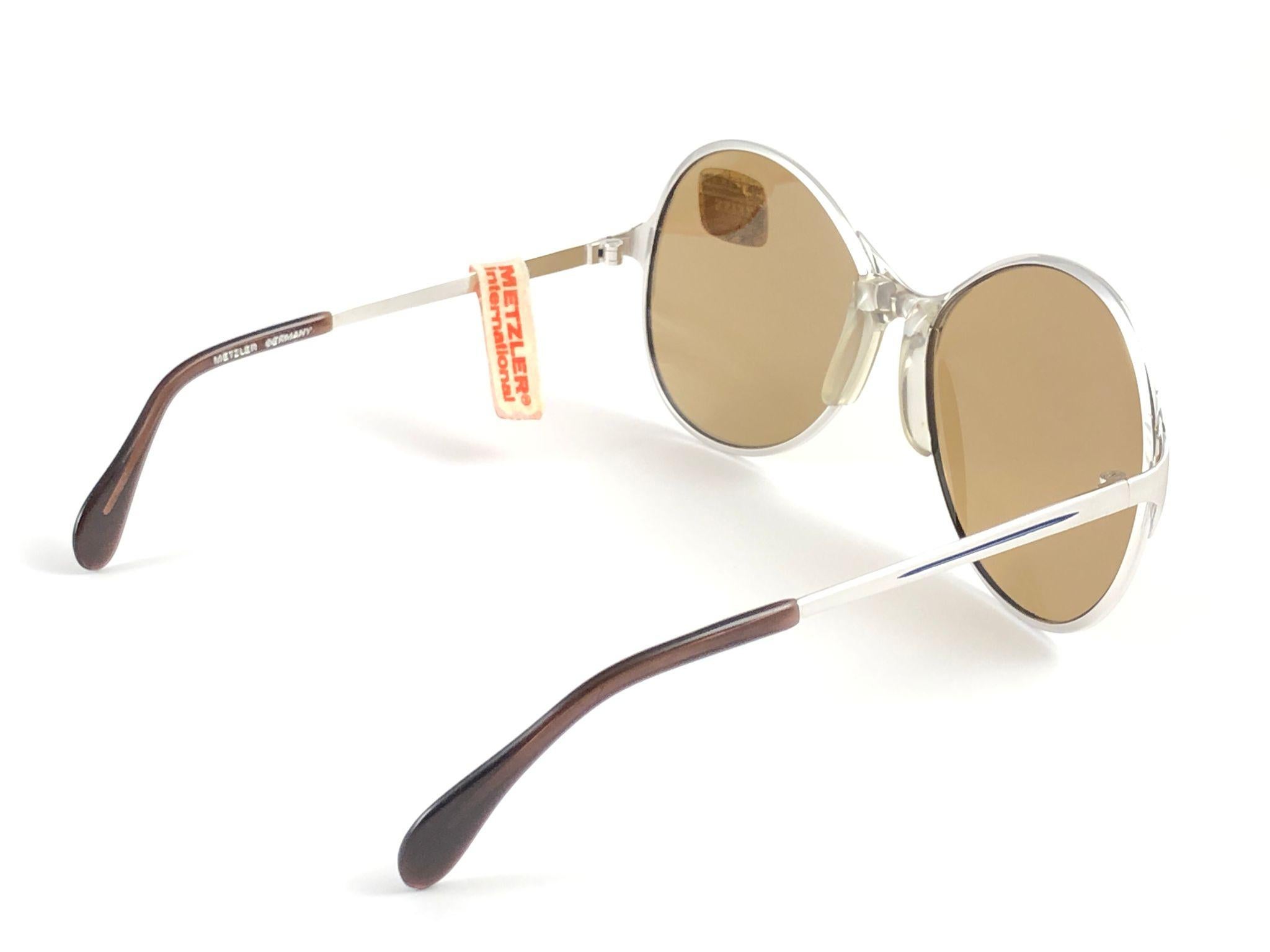 Women's New Vintage Metzler Zeiss Umbramatic 65 Butterfly Sunglasses Made Germany 1980's For Sale