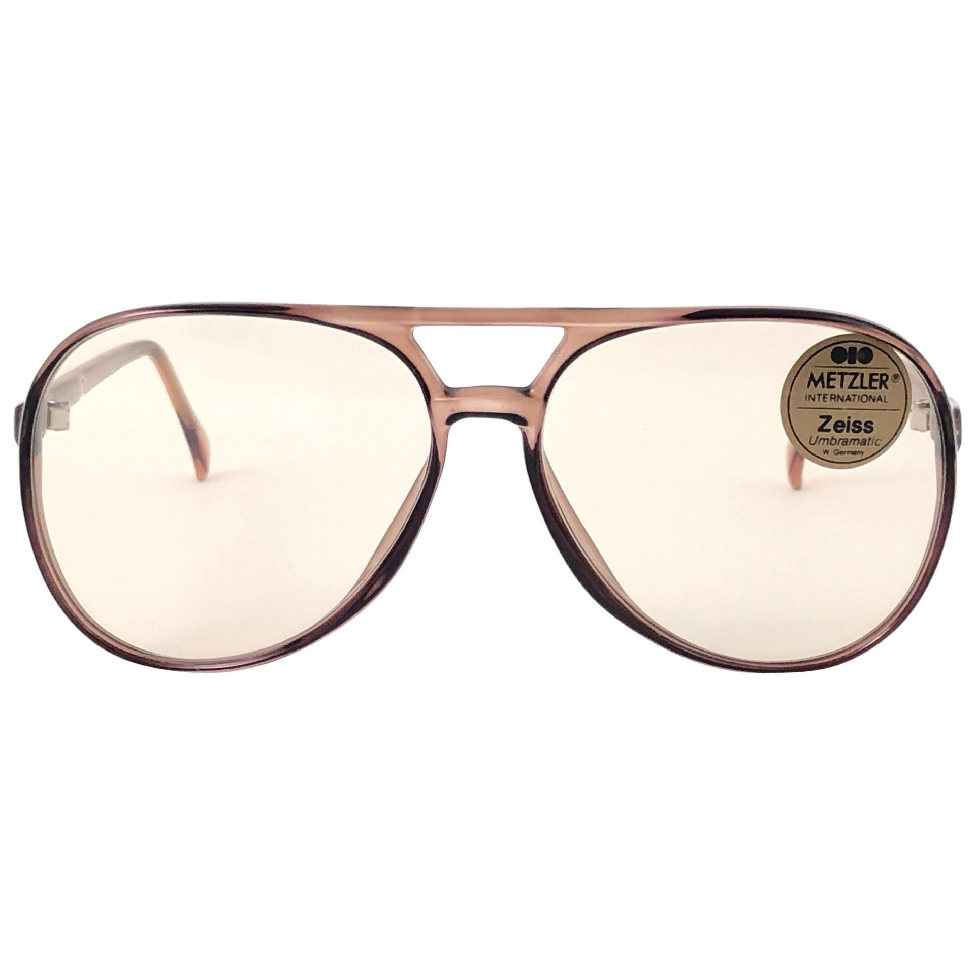 New Vintage Metzler Zeiss Umbramatic Aviator Sunglasses West Germany 1980's For Sale