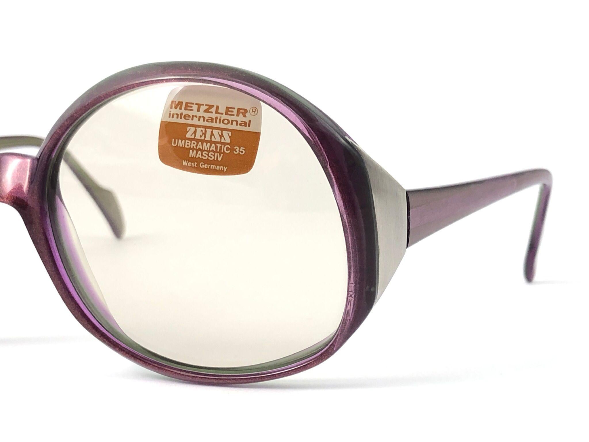 New Vintage Metzler Zeiss Umbramatic Oversized Sunglasses West Germany 1980's For Sale 5