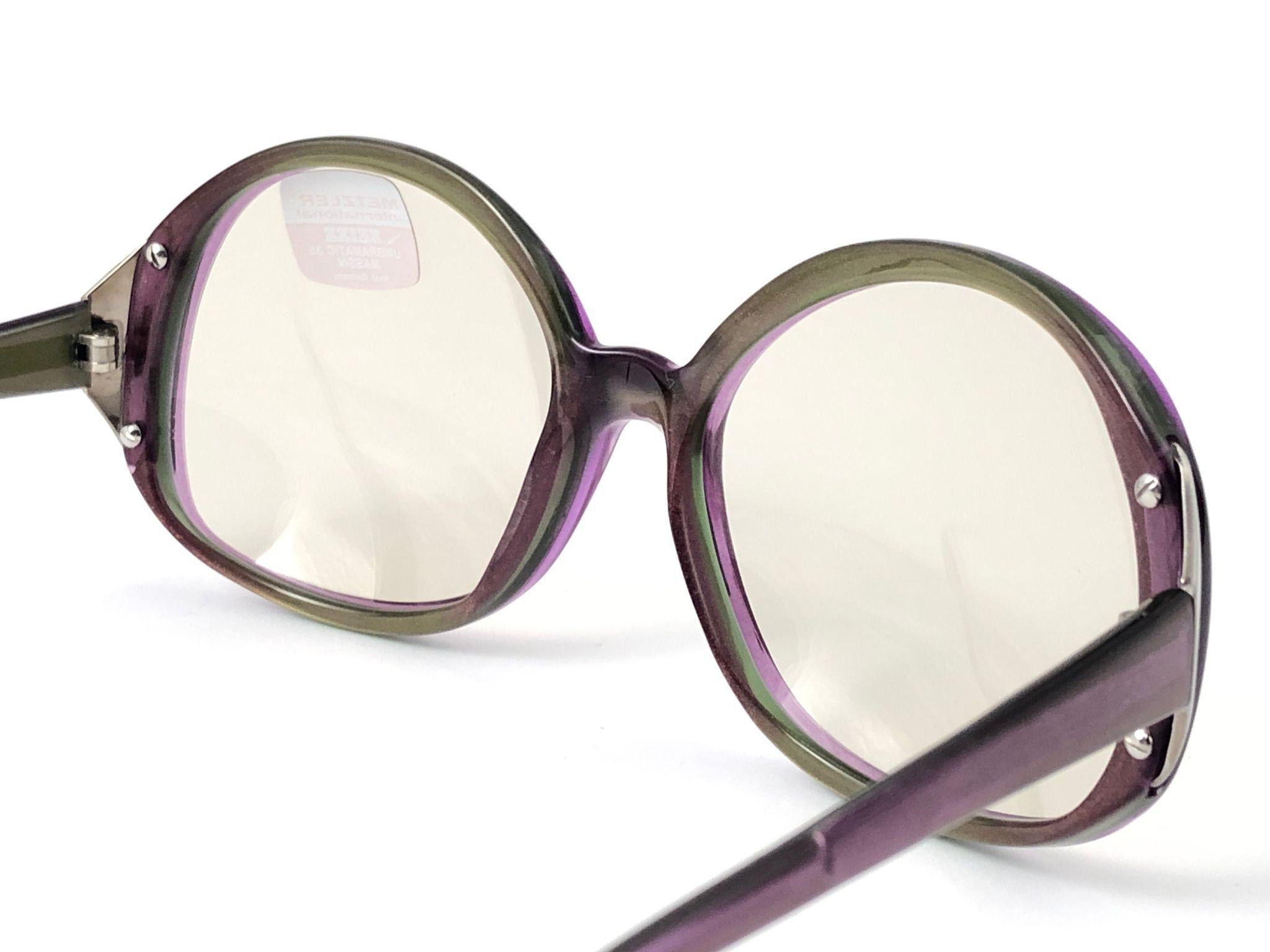 Women's New Vintage Metzler Zeiss Umbramatic Oversized Sunglasses West Germany 1980's For Sale