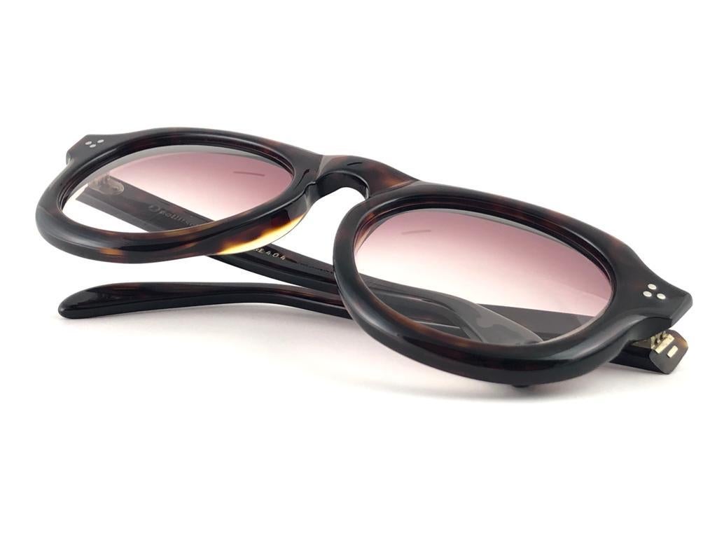 New Vintage Zollitsch 228 Dark Tortoise Robust Frame Gradient 1970 Sunglasses en vente 4