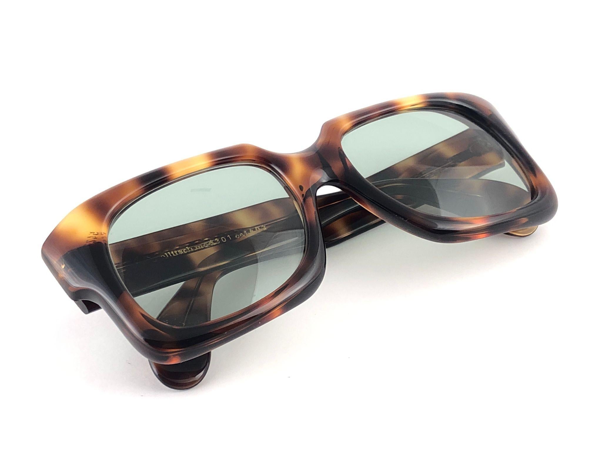 New Vintage Zollitsch 301 Robust Oversized Frame Green Lens 1980 sunglasses For Sale 8