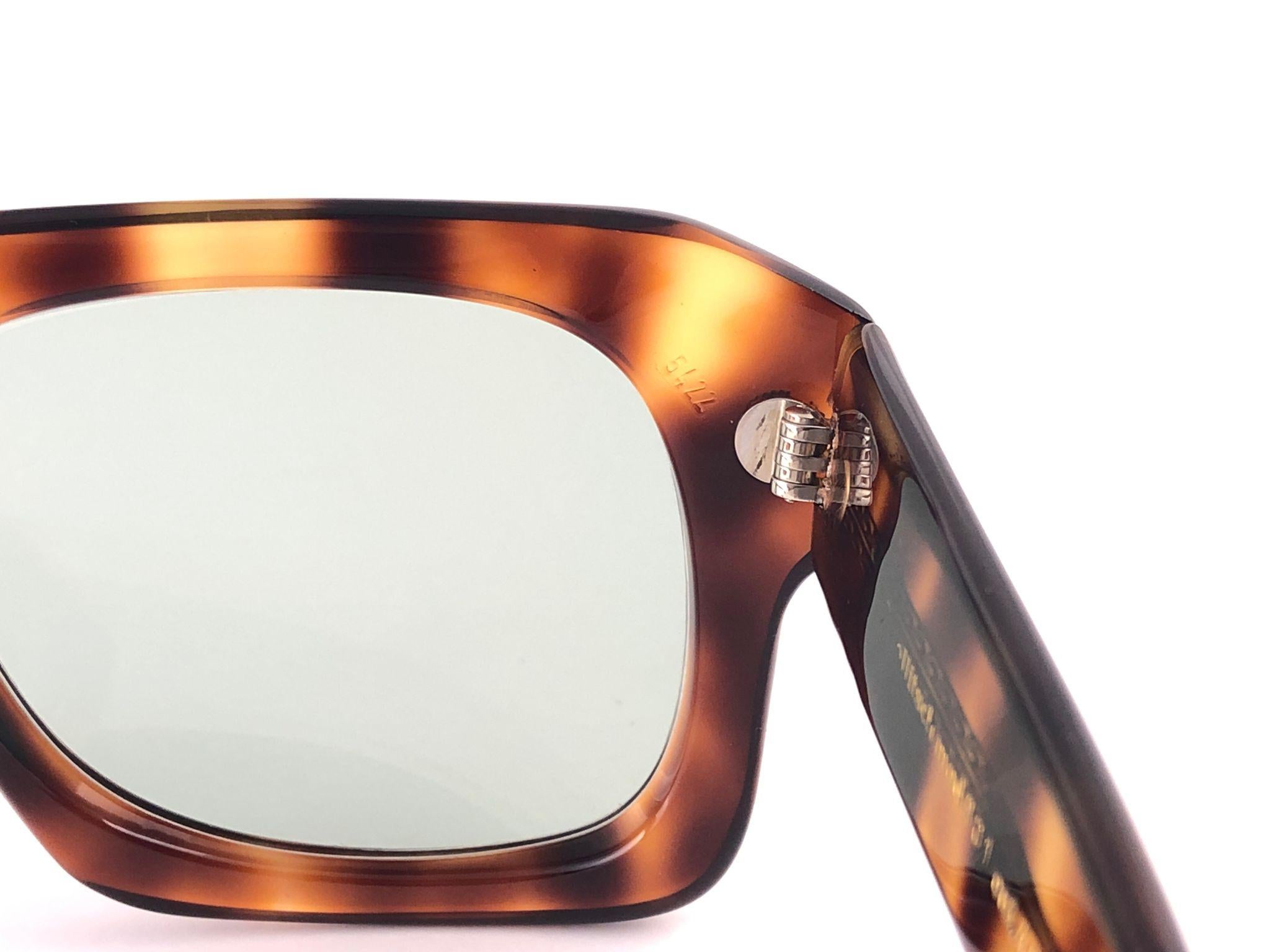 New Vintage Zollitsch 301 Robust Oversized Frame Green Lens 1980 sunglasses For Sale 2
